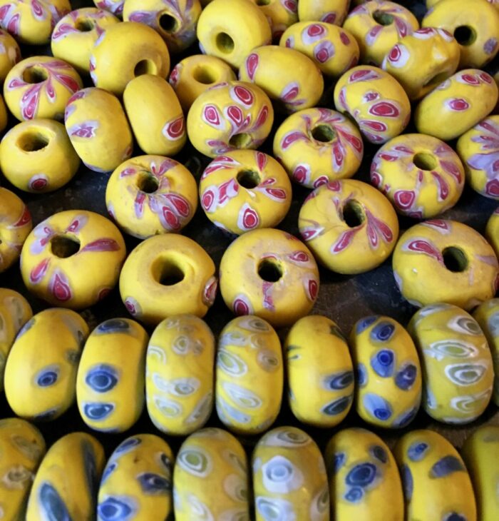 Old Style Yellow Glass Beads - Image 3