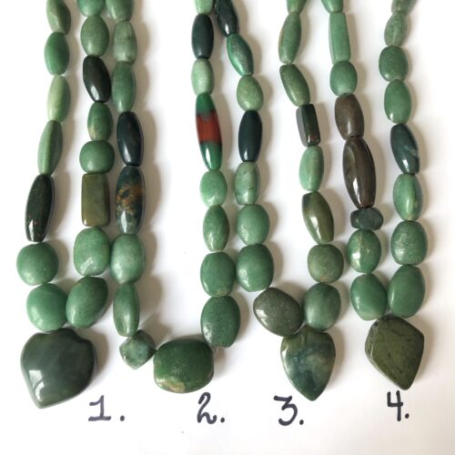 African Green Agate Beads