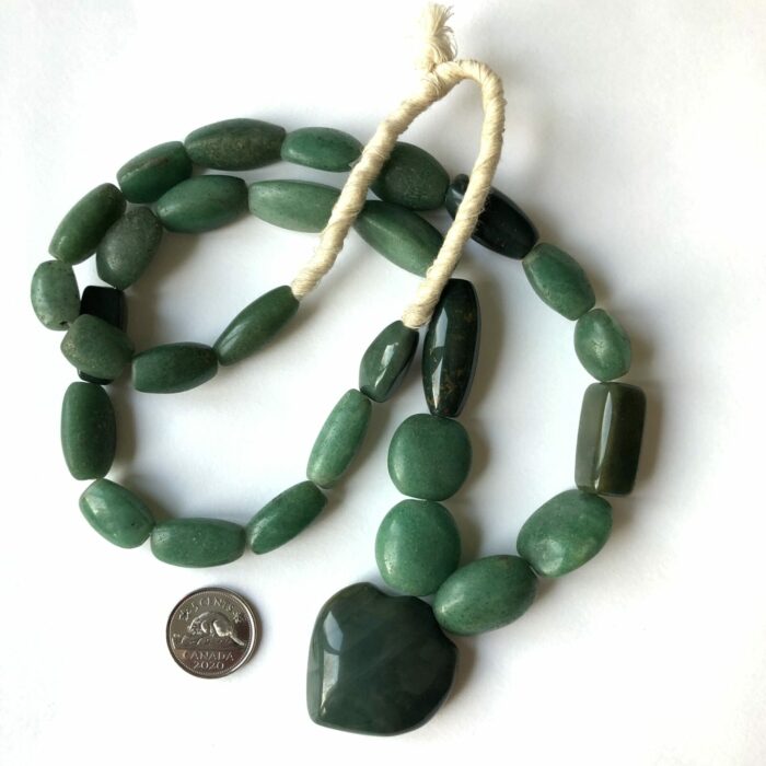 Green African Agate Beads