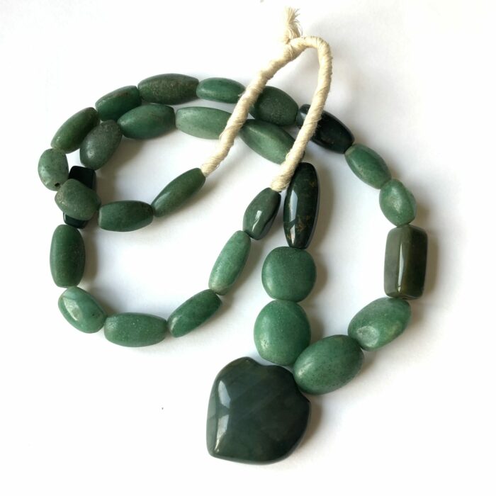 Green African Agate Beads