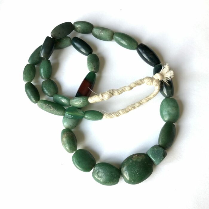 Green African Agate Beads