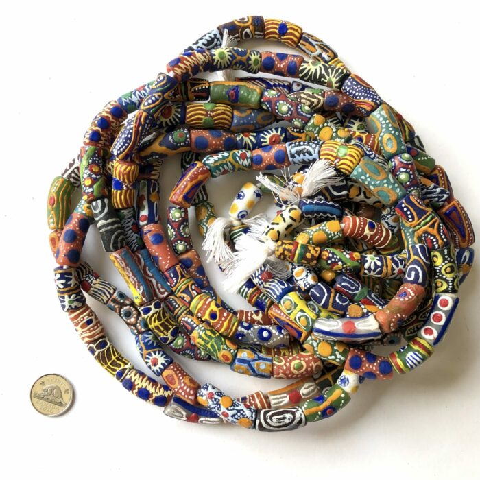 Handpainted Recycled Glass Beads