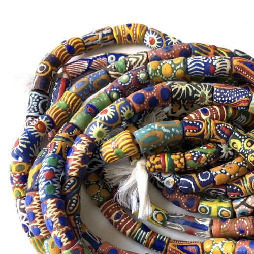 Handpainted Recycled Glass Beads