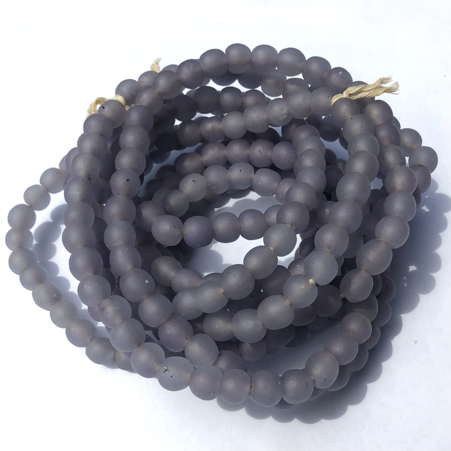 Light Purple Pastel Polished Recycled Glass Beads