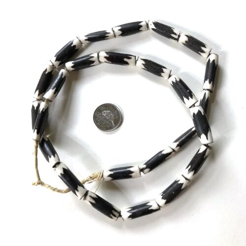 Batik Bone Tubular Beads