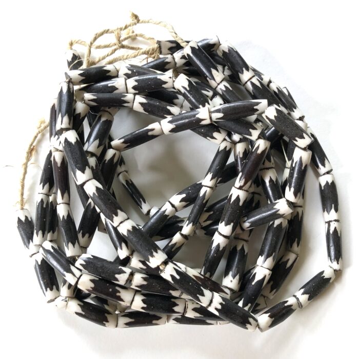 Batik Bone Tubular Beads