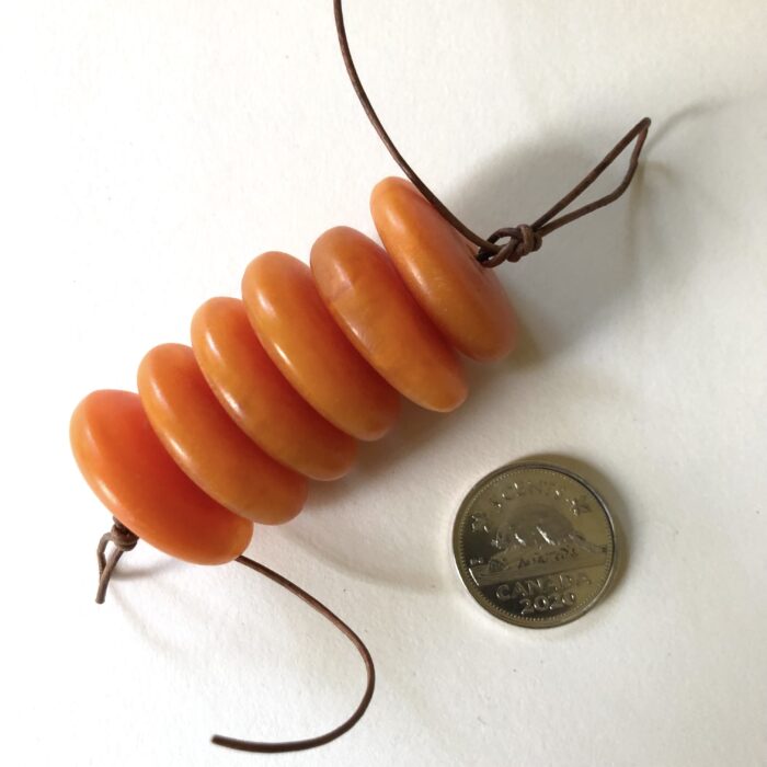 African Amber Disk Beads
