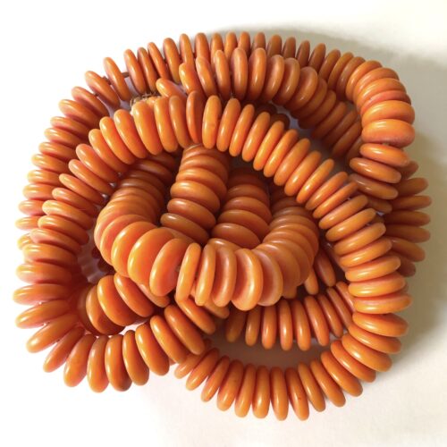 African Amber Disk Beads