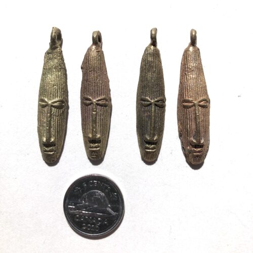 Tiny Brass Mask Pendant