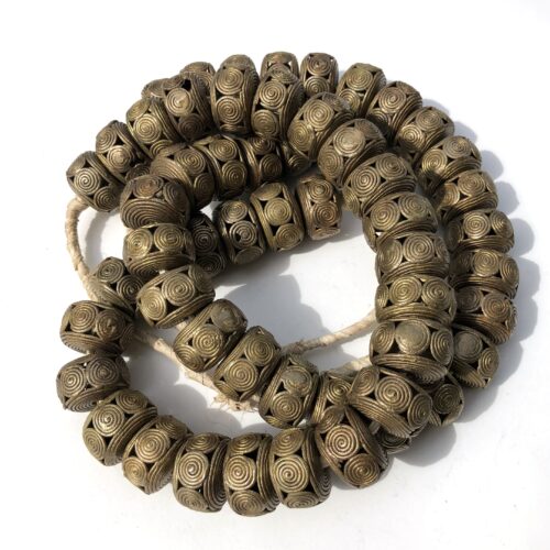 African Brass Disk Beads