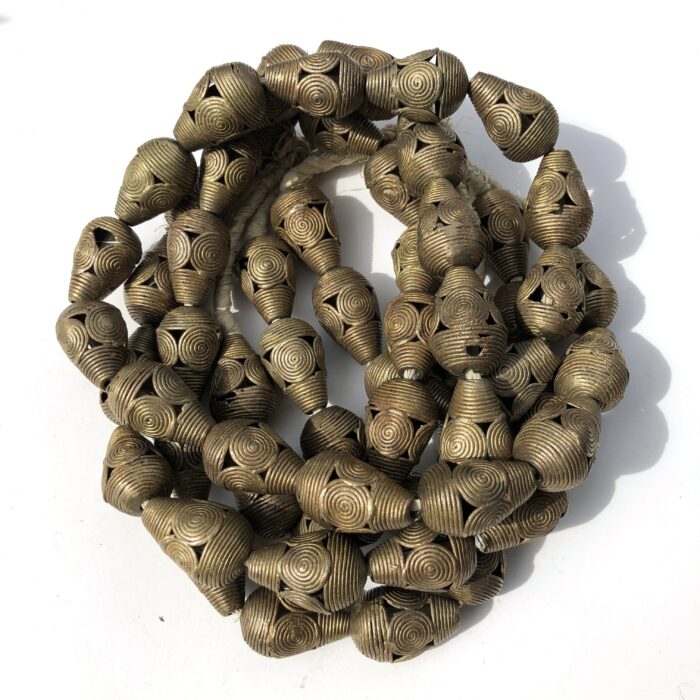 African Brass Teardrop Beads