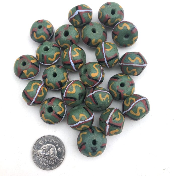 Handpainted Recycled Glass Beads