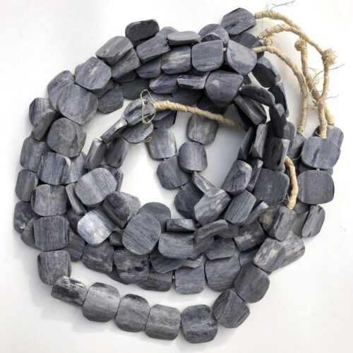 Grey Kenya Bone Disk Beads