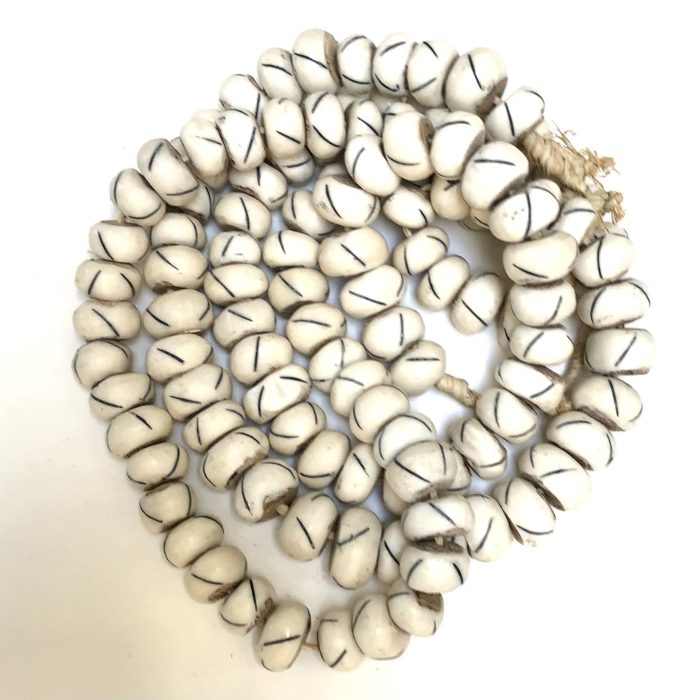 Kenya White Bone Beads with Stripe - Image 2