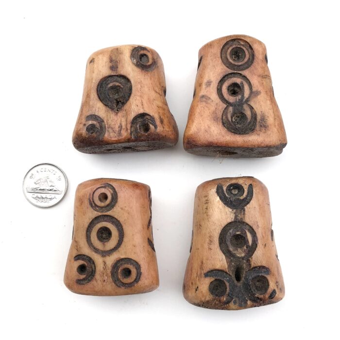 Carved Bone Beads