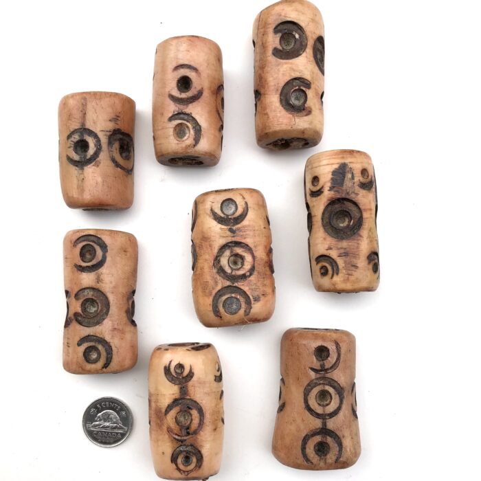 Carved Bone Beads