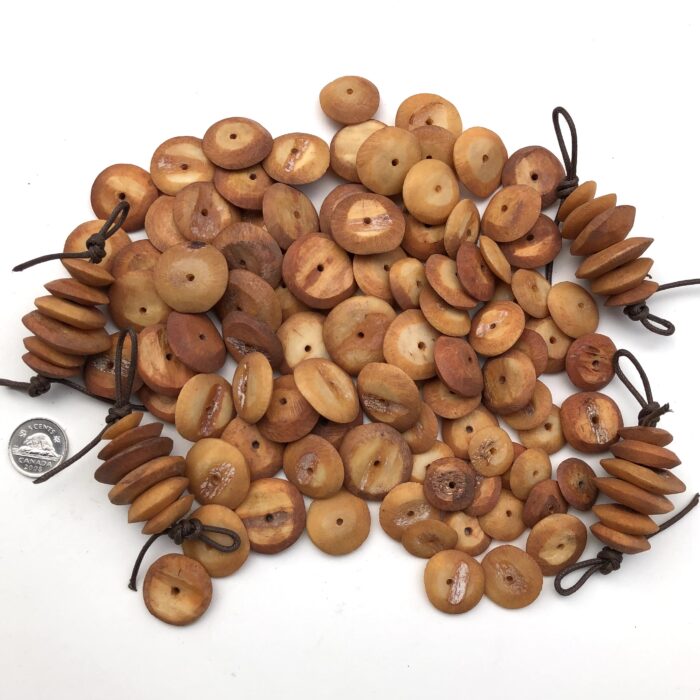 Honey Disk Bone Beads