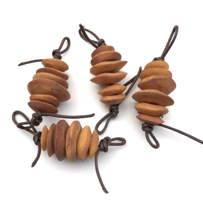Honey Disk Bone Beads