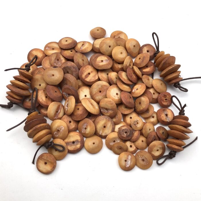 Honey Disk Bone Beads