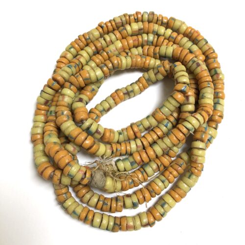 Yellow Sandcast Beads