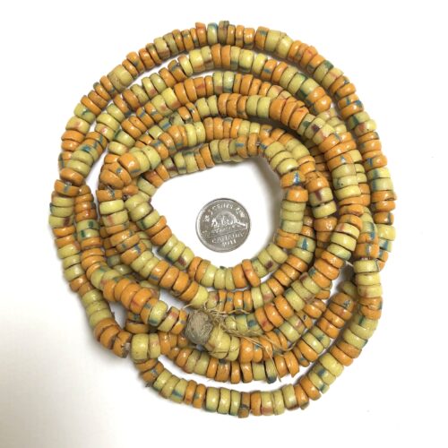 Yellow Sandcast Beads