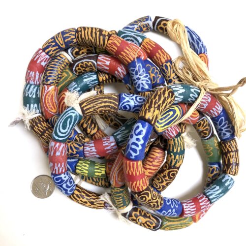 Handpainted Recycled Glass Beads