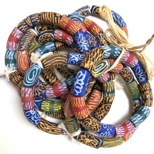 Handpainted Recycled Glass Beads