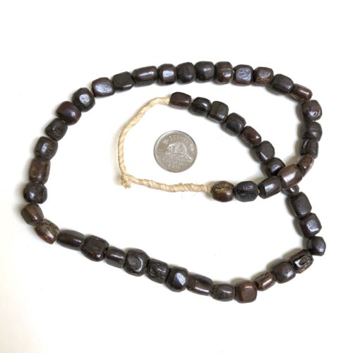 Small Brown Bone Beads