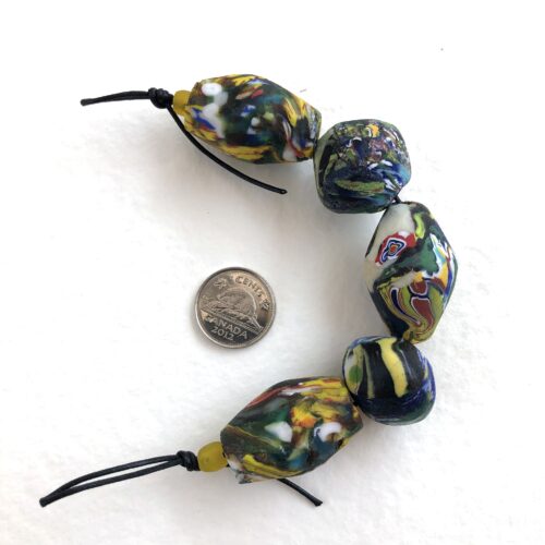 Abstract Art Recycled Glass Beads