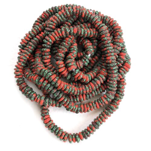 Recycled Glass Rondelle Beads