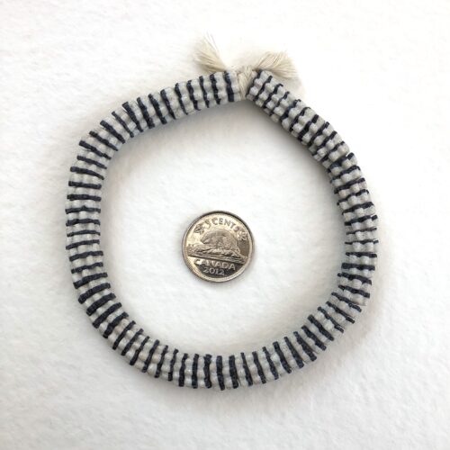 Black and white Recycled Glass Beads