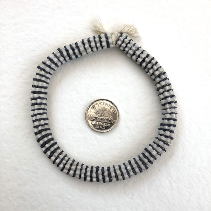 Black and white Recycled Glass Beads