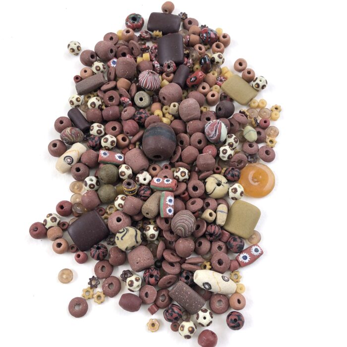 Recycled Glass Beads in Earth Tones