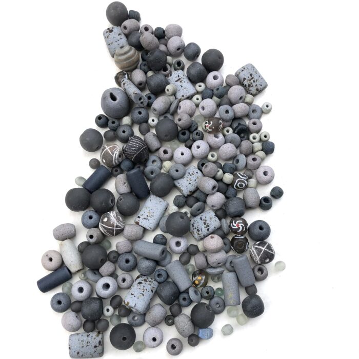 Grey Recycled Glass Beads Soup
