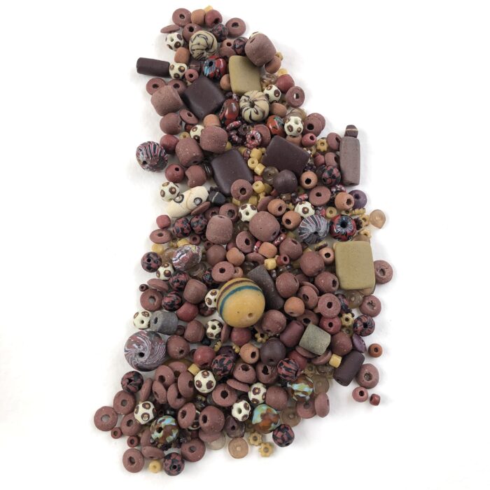 Recycled Glass Beads in Earth Tones