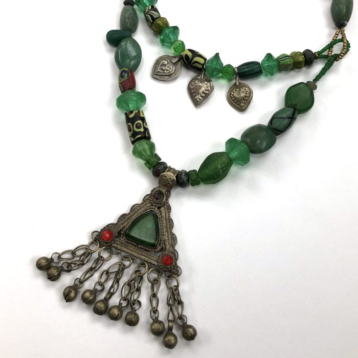 Funky Frog Green Gypsy Necklace