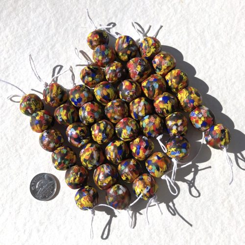 Size 6 Fused Recycled Glass Beads