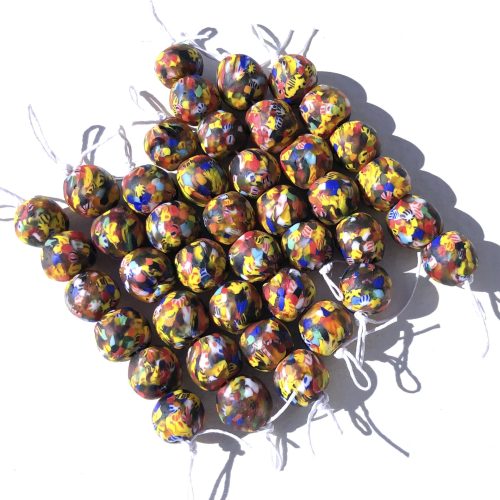 Size 6 Fused Recycled Glass Beads