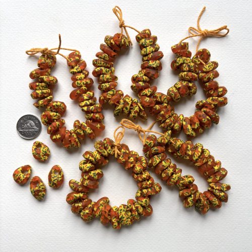 Recycled Glass Teardrop Beads