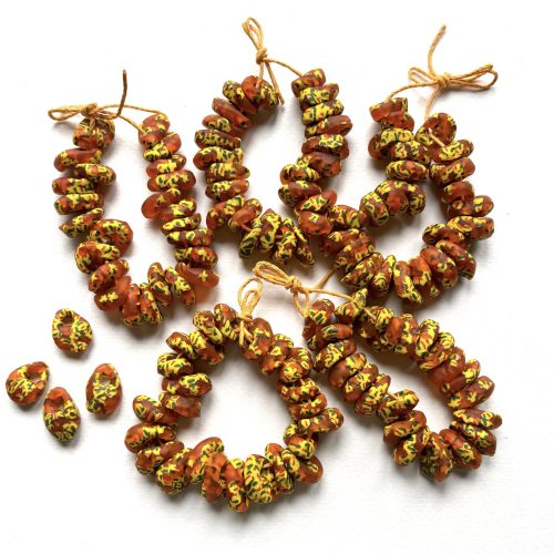 Recycled Glass Teardrop Beads
