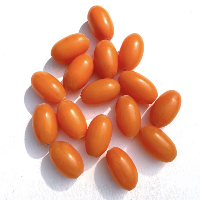 Football shaped African Amber Beads
