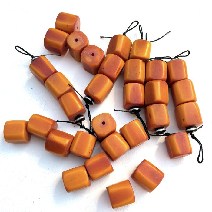 Honey Cube African Amber Beads