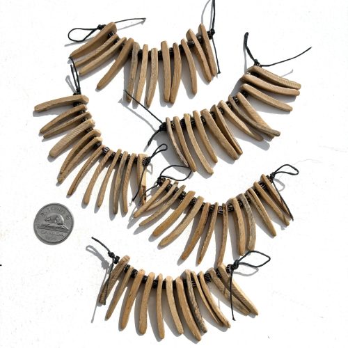 Natural Wood Spike Beads