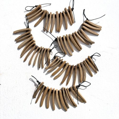 Natural Wood Spike Beads