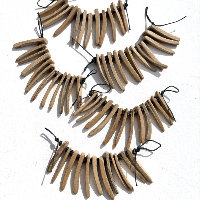 Natural Wood Spike Beads